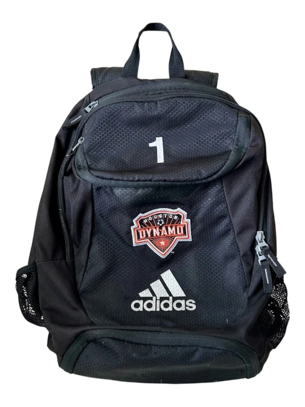 Houston Dynamo Backpack - Adidas - Shoe Pocket Ball Pocket Cup Holder Mesh Nylon